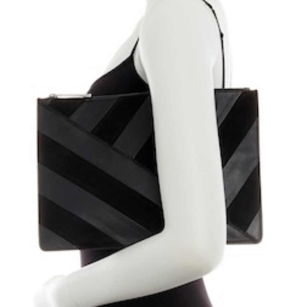 ❌HOLD❌alice + olivia Suede & Leather Striped - Picture 6 of 7